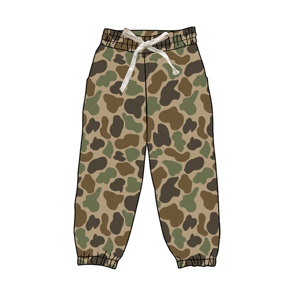 MOQ 5 PCS Preorder P1026 Gray Brown Green Camouflage Pants Boys Pants 202604