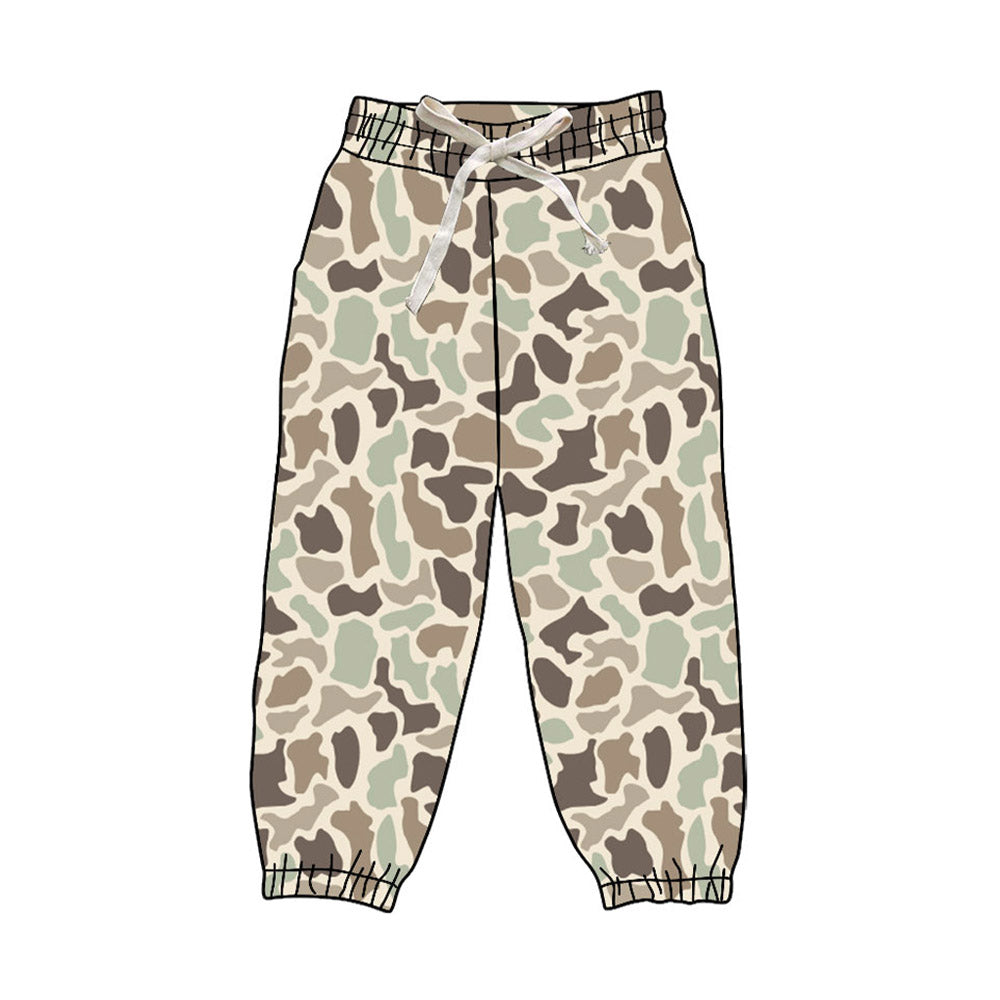 MOQ 5 PCS Preorder P1027 Beige Brown Green Camouflage Pants Boys Pants 202604