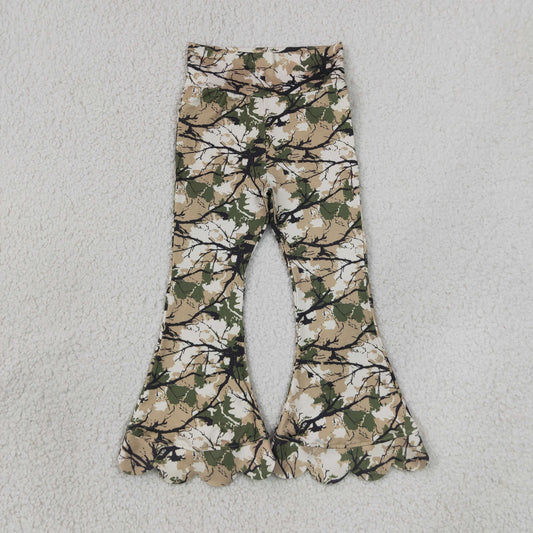 P1035 Branches Leaves Camo Bell Bottom Pants Girls Pants 202607 RTS
