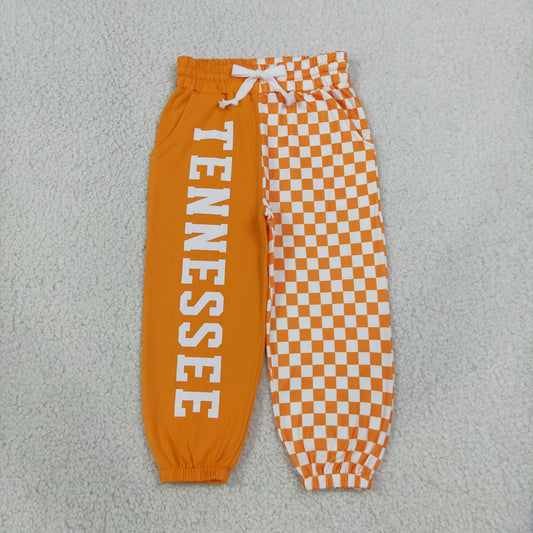 P1058 School Team Vinyl TENNESSEE Plaid Orange Boys Pants 202609 RTS