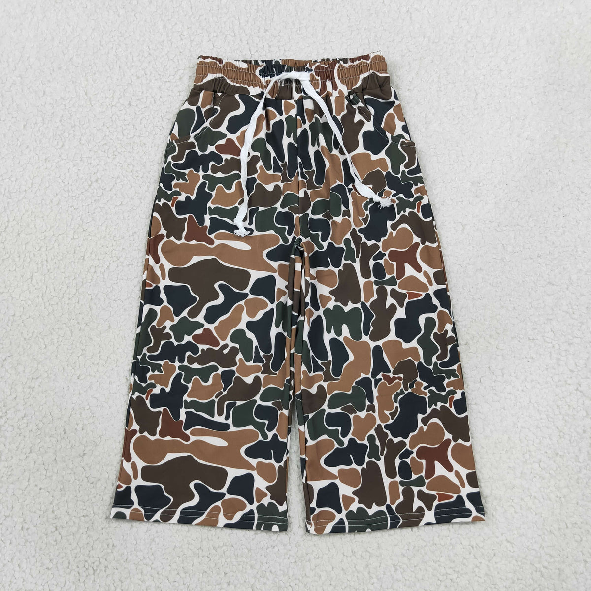 P1104 Hunting Camo Yoga Girls Wide Leg Pants
