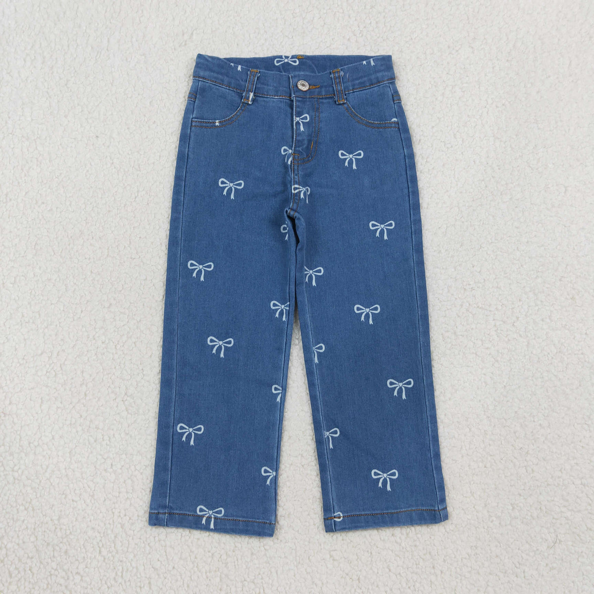 P1149 Bows Pattern Girl Denim Jeans 202608 RTS