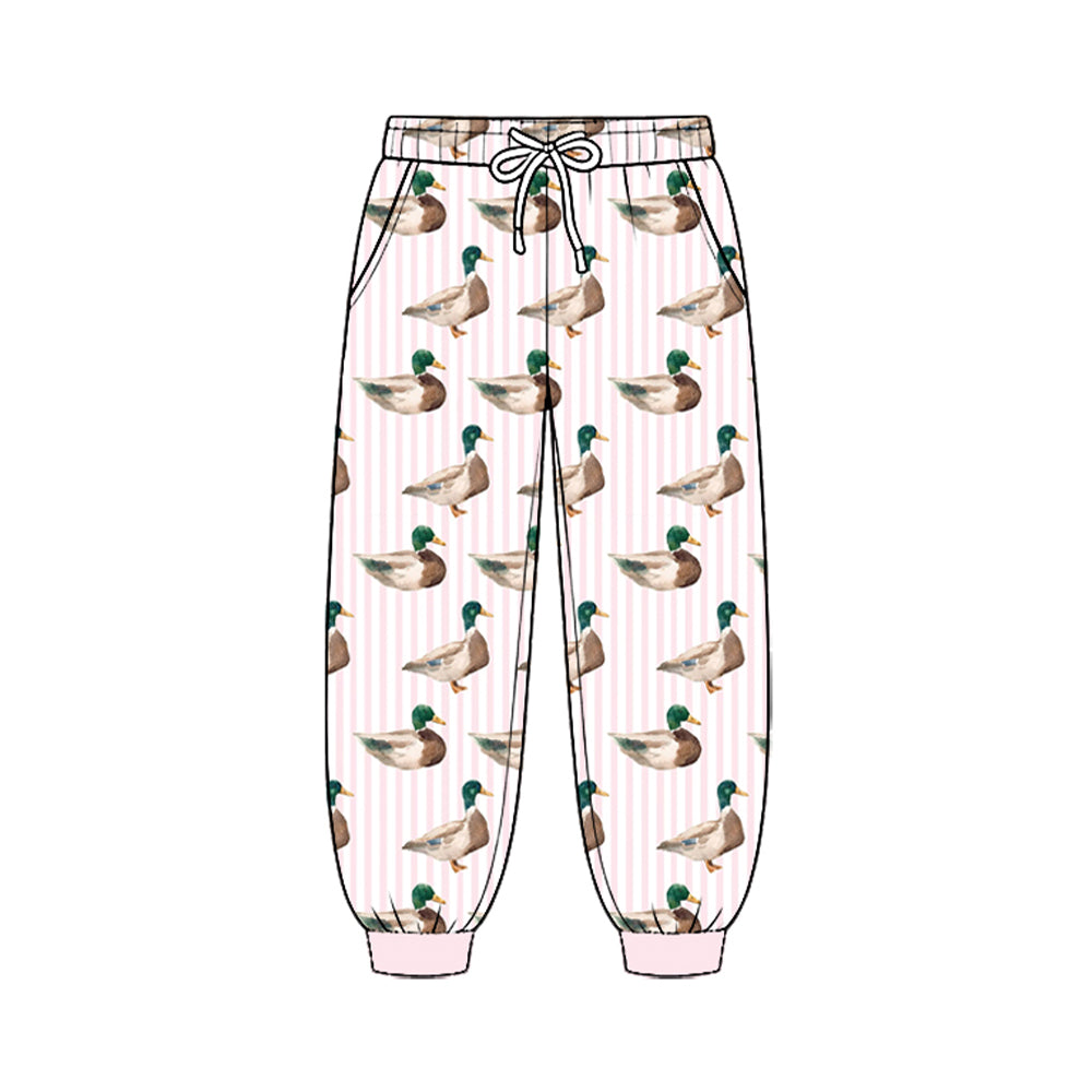 MOQ 5pcs GLP3756 pre-order  toddler girl clothes mallard ducks girl winter zipper set 2026.8.25