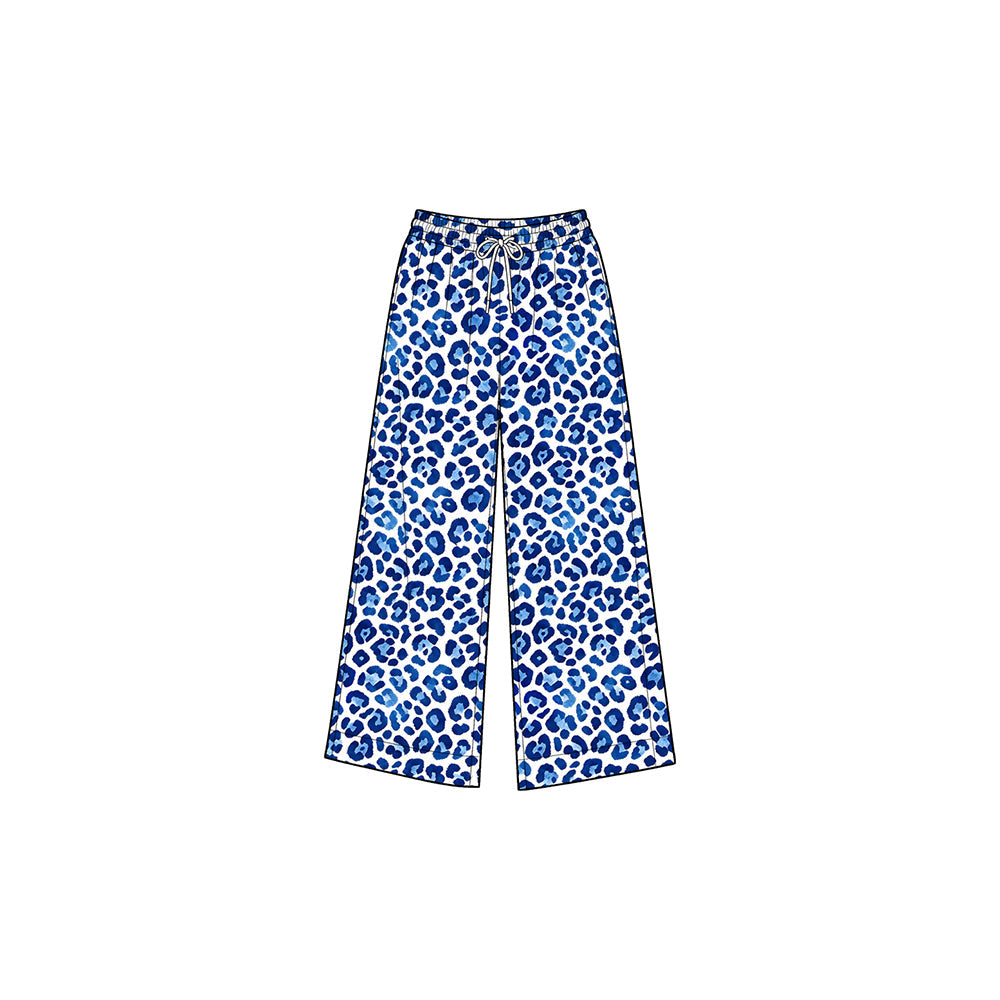 Preorder MOQ 5 pcs Each Style Fashion Leopard Print Girls Wide Leg Pants 202609