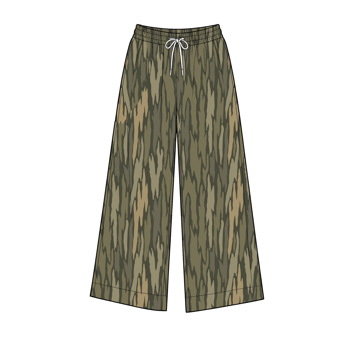 Preorder MOQ 5 pcs Each Style Fashion Hunting Camo Adult Women Yoga Wide Leg Pants 202609