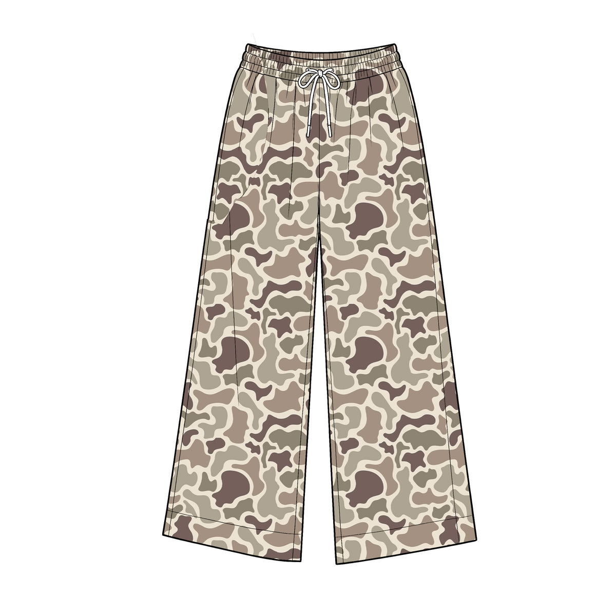Preorder MOQ 5 pcs Each Style Fashion Hunting Camo Adult Women Yoga Wide Leg Pants 202609