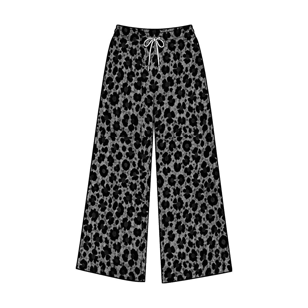 Preorder MOQ 5 pcs Each Style Fashion Leopard Adult Women Yoga Wide Leg Pants 202609