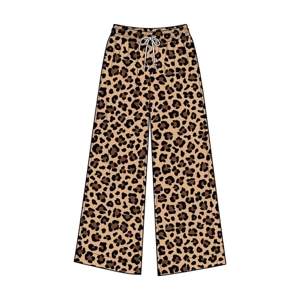 Preorder MOQ 5 pcs Each Style Fashion Leopard Adult Women Yoga Wide Leg Pants 202609