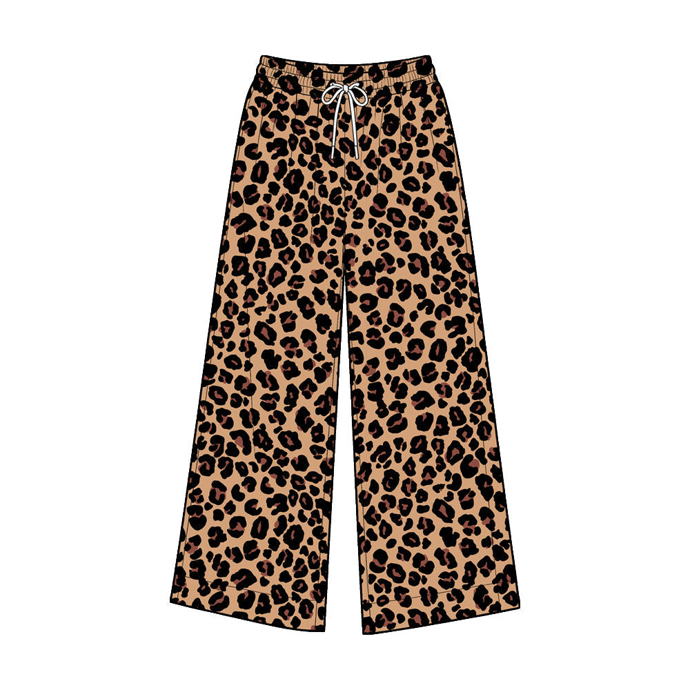 Preorder MOQ 5 pcs Each Style Fashion Leopard Adult Women Yoga Wide Leg Pants 202609