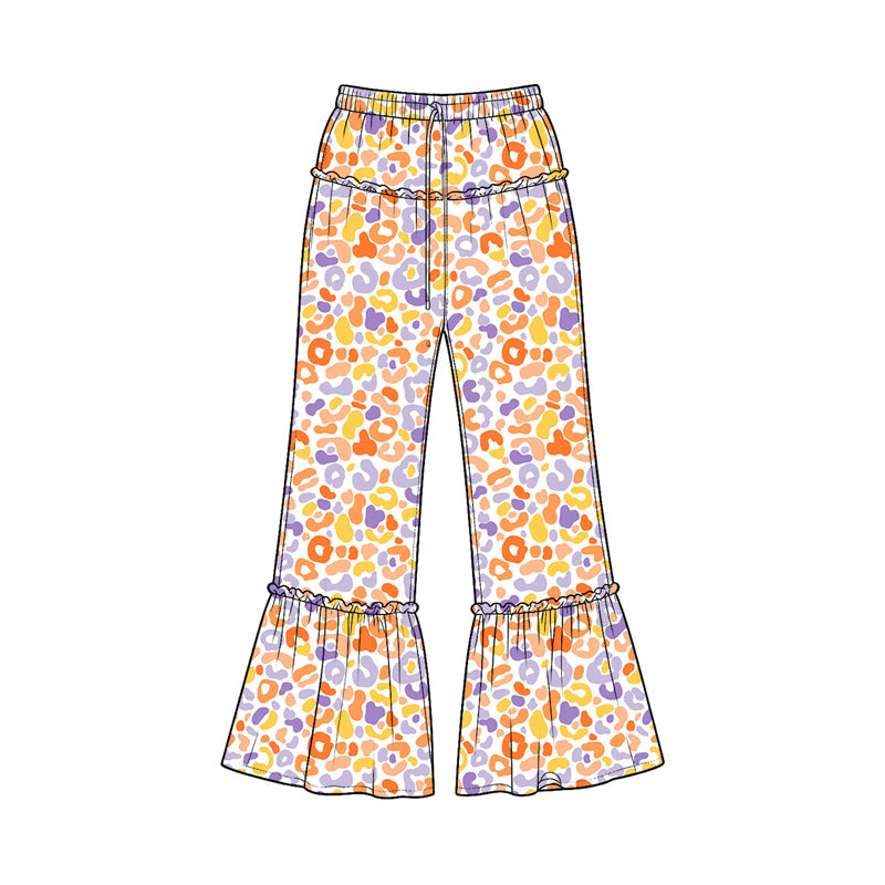 Preorder MOQ 5 pcs Each Style Colorful Leopard Girl's Wide-Leg Pants Kids Matching Clothes£¨¸±±¾£©