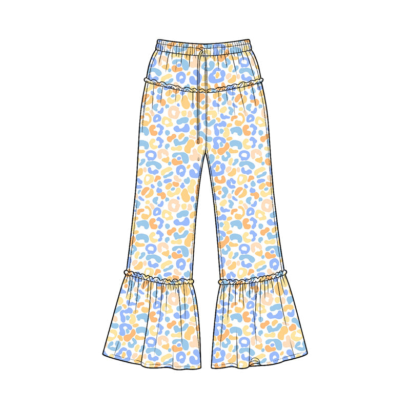 Preorder MOQ 5 pcs Each Style Colorful Leopard Girl's Wide-Leg Pants Kids Matching Clothes£¨¸±±¾£©