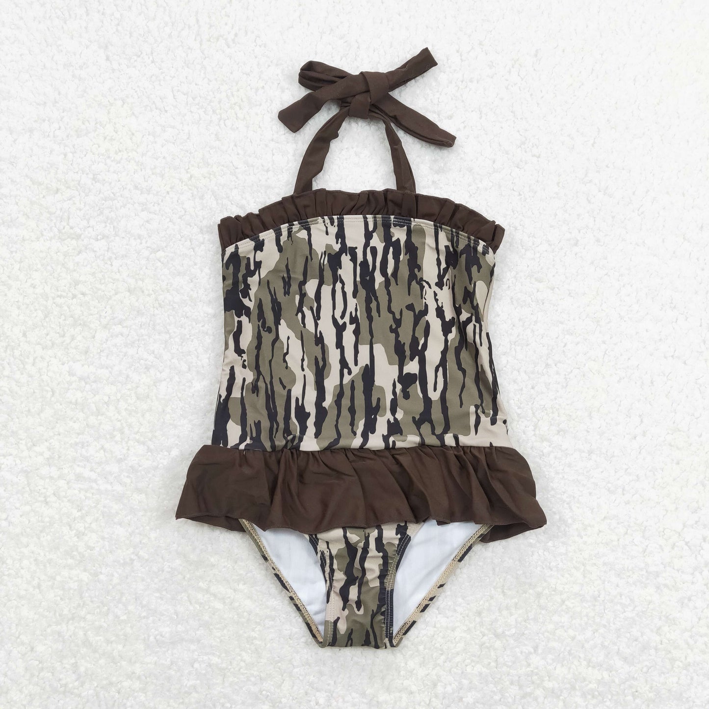 S0192 NO MOQ Camouflage lace one-piece swimsuit