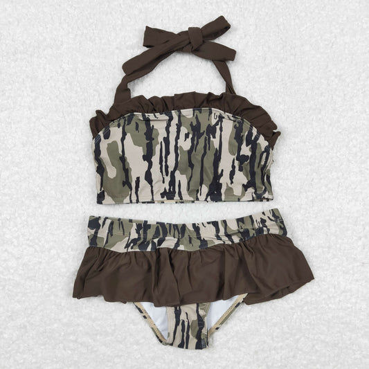 S0193 NO MOQ Camouflage lace bathing suit