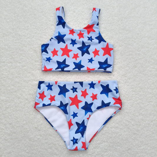 S0228 NO MOQ Star Blue swimsuit