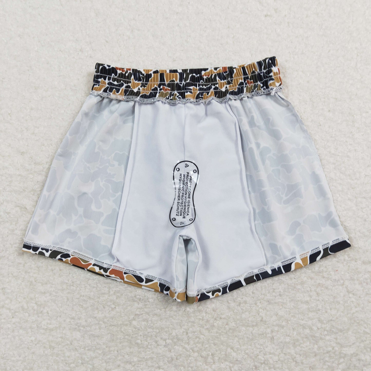 S0235 Boys Khaki Camouflage Swimming Trunks High Quality