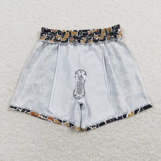 S0235 Boys Khaki Camouflage Swimming Trunks High Quality