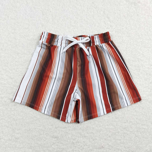 S0237 Orange red white brown striped trunks High quality