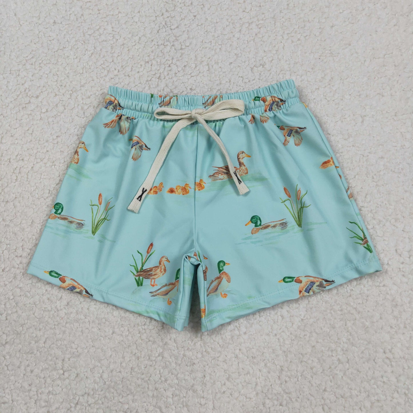 New S0266 duck hunting clothes mint green boys swim trunks 202605 RTS