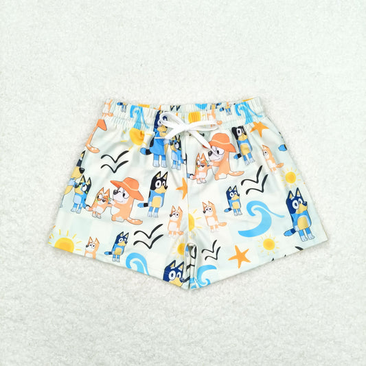 S0362 Cartoon Bluey Boys Swimming Trunks High Quality RTS 202508