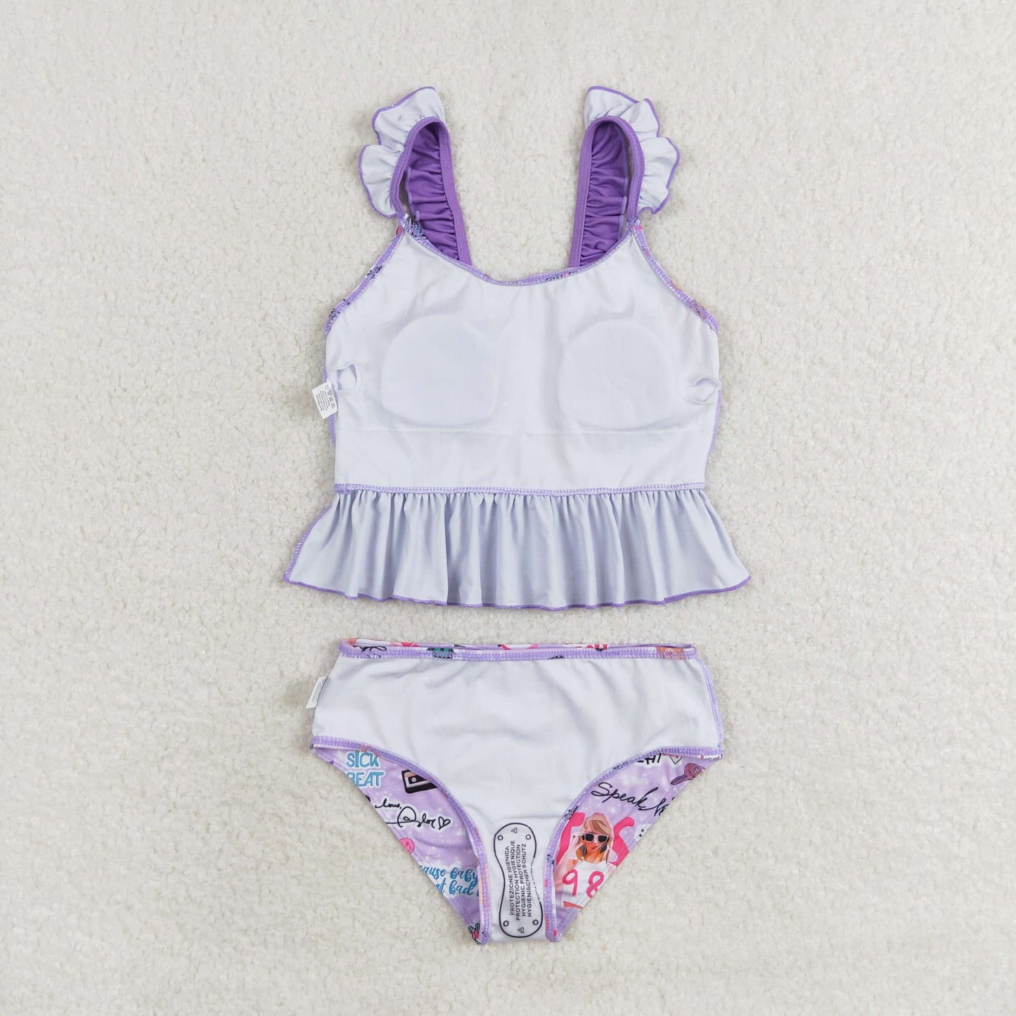 S0389 RTS swift Purple Lace swimsuit set