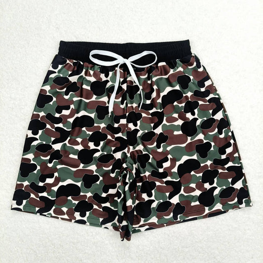 S0401 adult man brown green camo swimming trunks RTS 202508