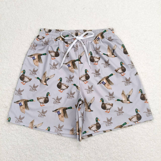 S0429 adult man duck hunting gray swimming trunks RTS 202508
