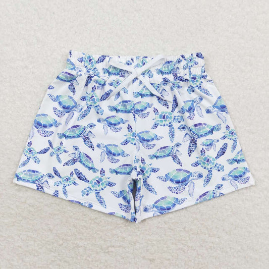 S0431 Turtle white swim trunks