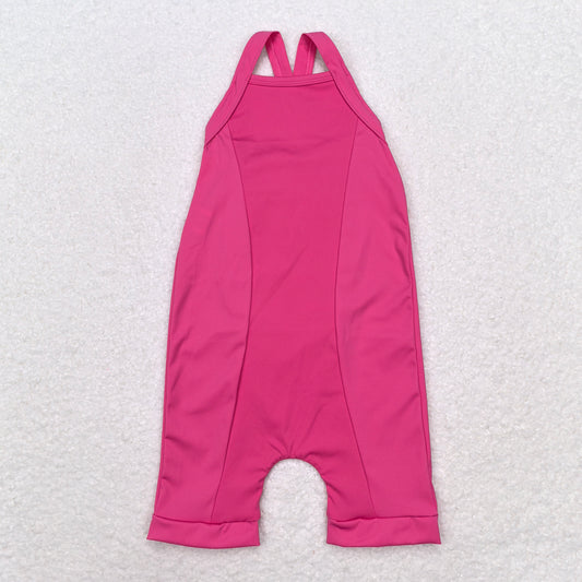 S0447 Solid color rose red integrated yoga clothing high quality wholesale
