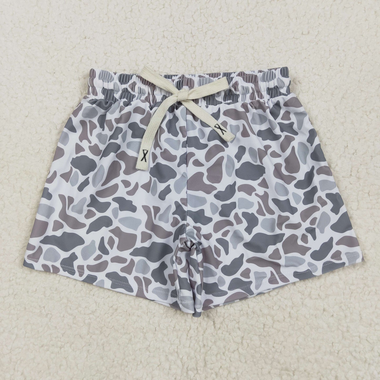 S0458 Brown and gray camouflage swim trunks RTS Local Warehouse
