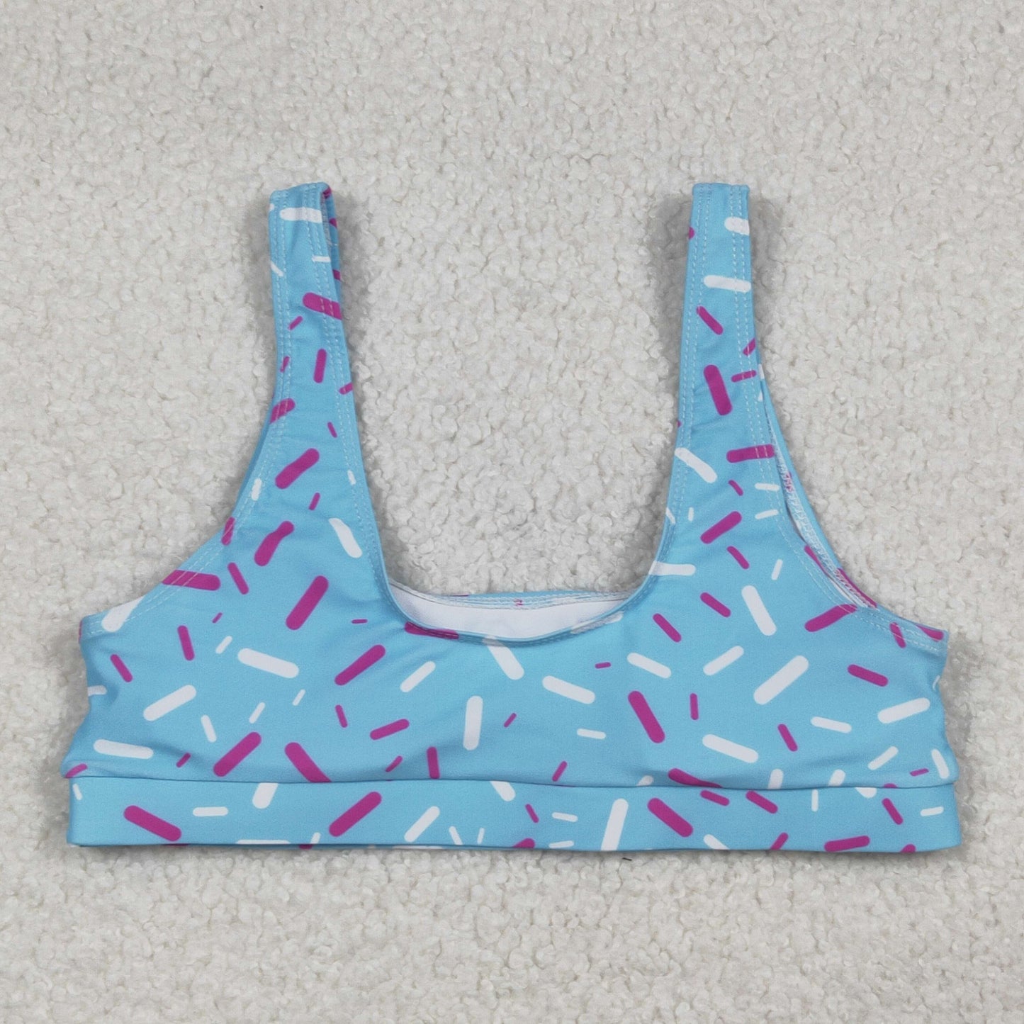 S0575 Waffle Ice Cream Drip Light Blue Women Swimming Vest 202603 RTS