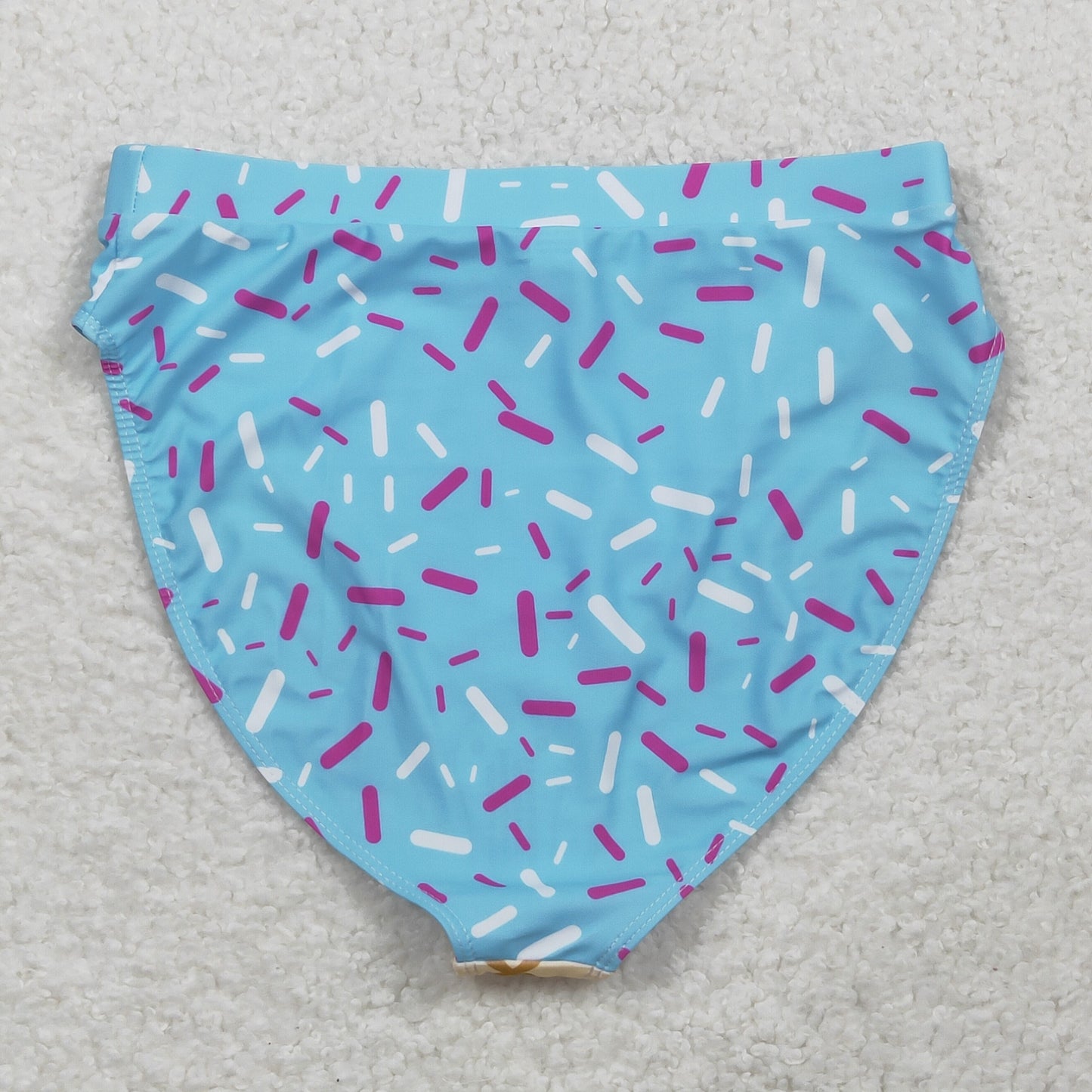 S0576 Waffle Ice Cream Drip Light Blue Women Swimming Briefs 202603 RTS