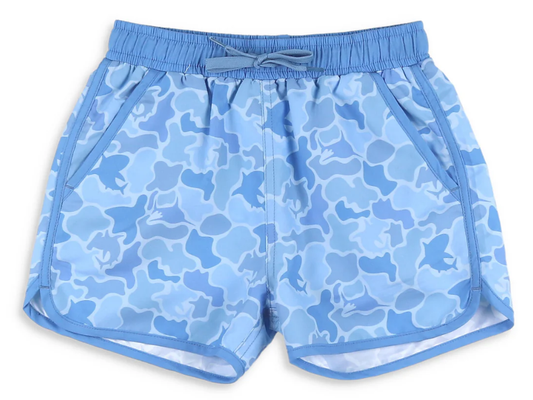 MOQ 8 Preorder S0582 Fishing Camouflage Blue Shorts Boys Swimming Trunks 202510