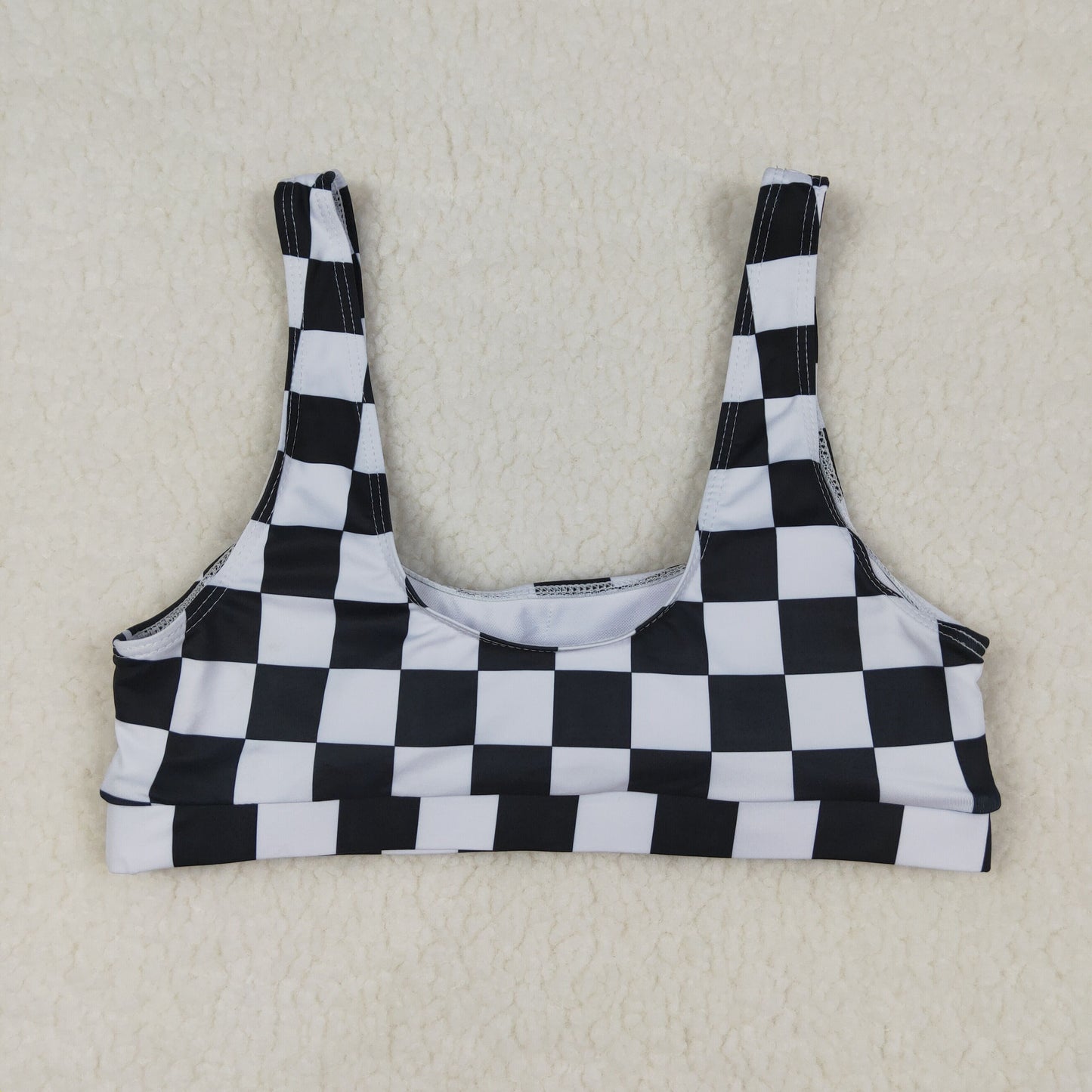 S0736 Adult Female Black White Plaid Vest High Quality 202603 RTS