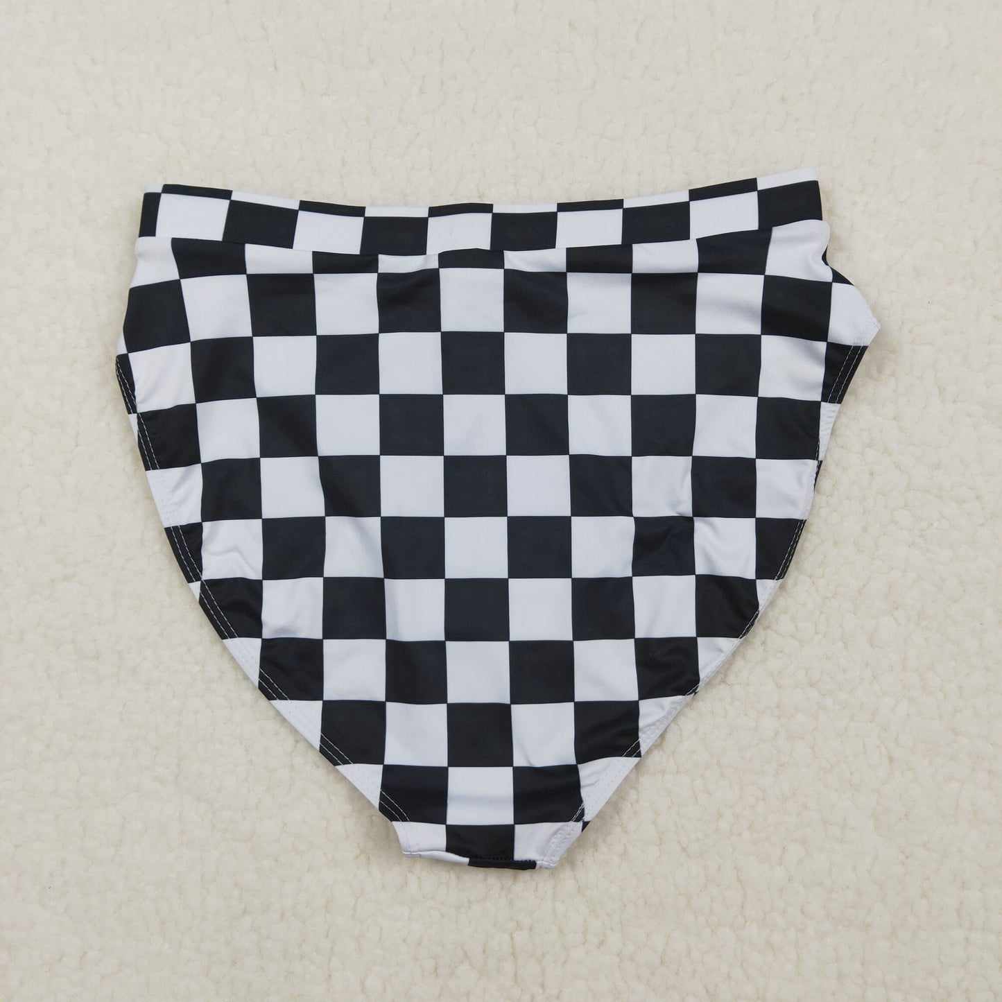 S0737 Adult Female Black White Plaid Briefs High Quality 202603 RTS