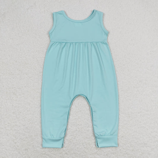 SR1446 Teal sleeveless romper High quality girls summer romper