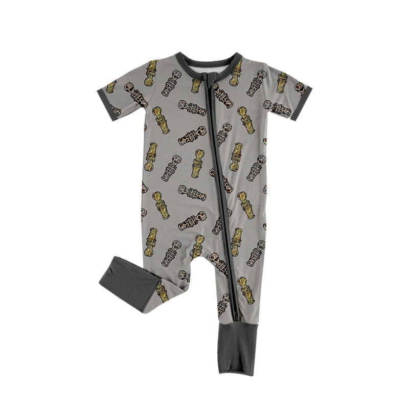 Preorder SR1980 Camouflage bottle grey zipper short sleeve onesie High quality