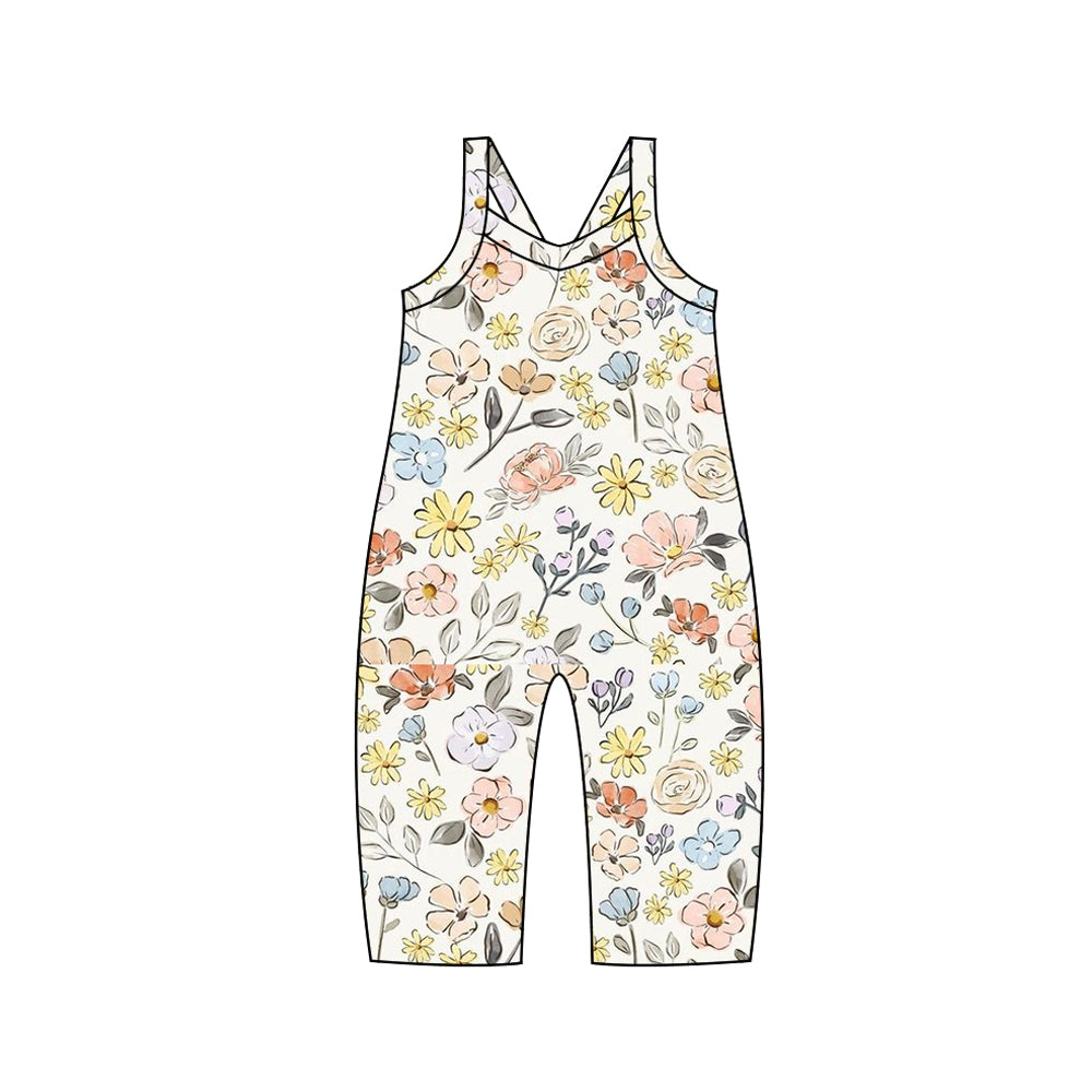 Preorder SR1981 Flower sleeveless onesies high quality wholesale