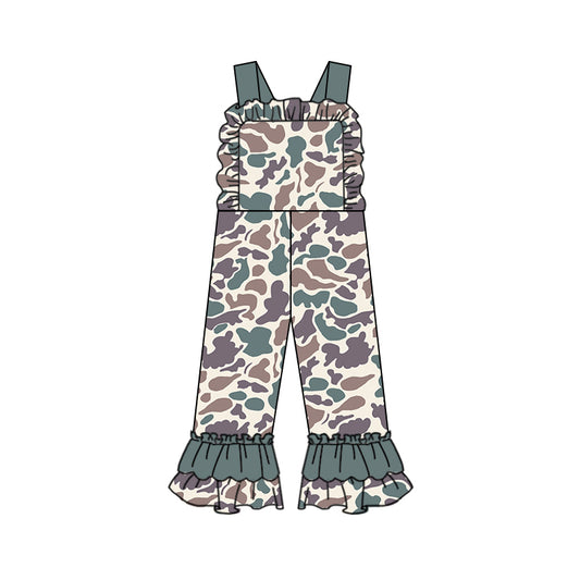 Preorder SR1995 Camo beige lace strap jumpsuit