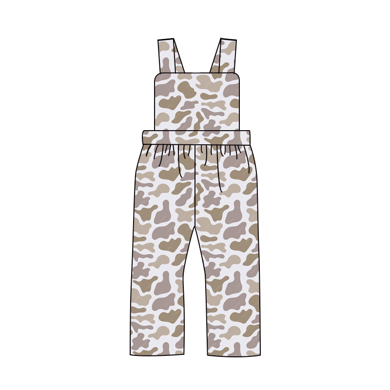 Preorder SR1998 Camouflage gray-brown strappy jumpsuit