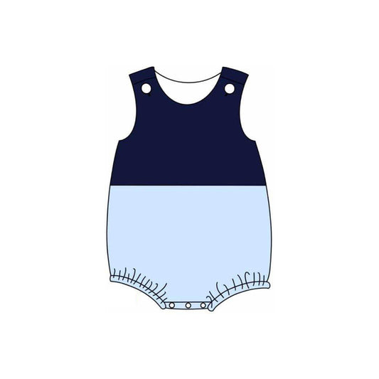 preorder SR2853 dark light Blue sleeveless romper Boys Boutique  outfit 202502