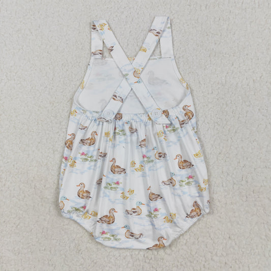 SR3029 Duck Hunting Clothes White Sleeveless Romper Baby Boys Boutique Outfits 202505 RTS