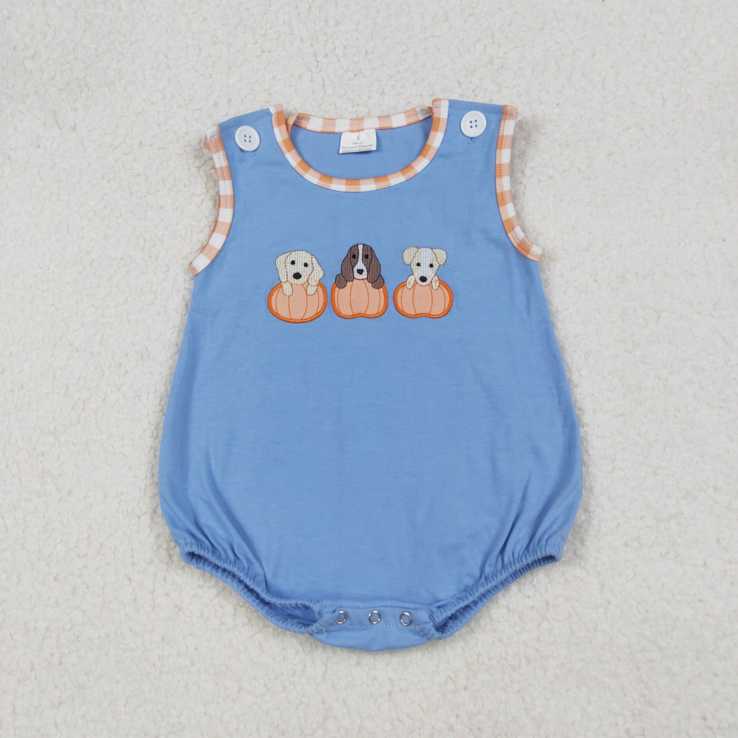 Sibling Matching Clothes Embroidered Puppy Pumpkin Pattern Short Sleeve Sets 202512 RTS