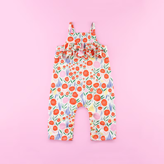 MOQ 5 PCS preorder SR3748 Flower Ruffle Sleeveless Girls Romper 202512