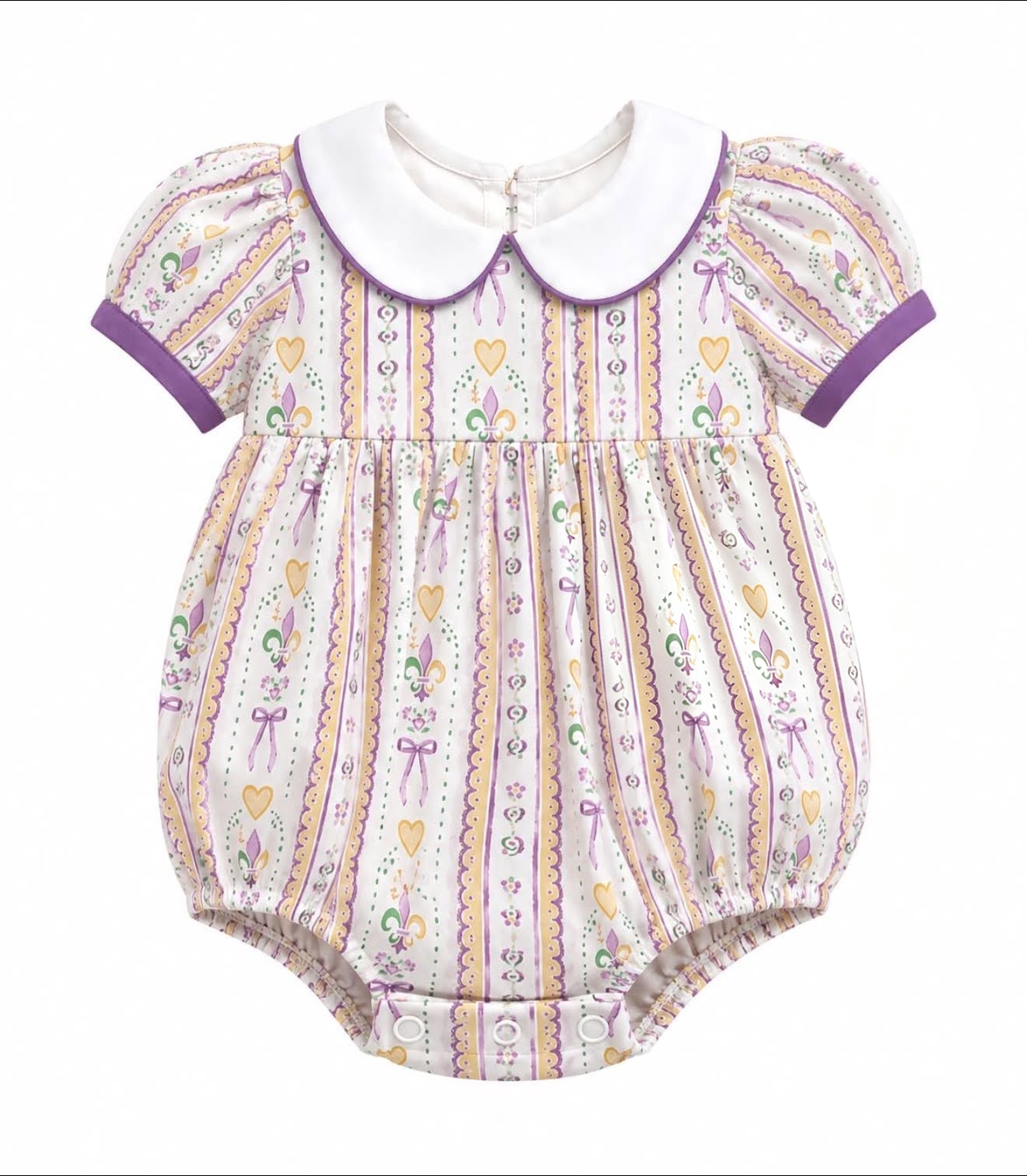 Preorder MOQ 5 pcs Each Style Mardi Gras Doll Collar Kids Matching Clothes 202609