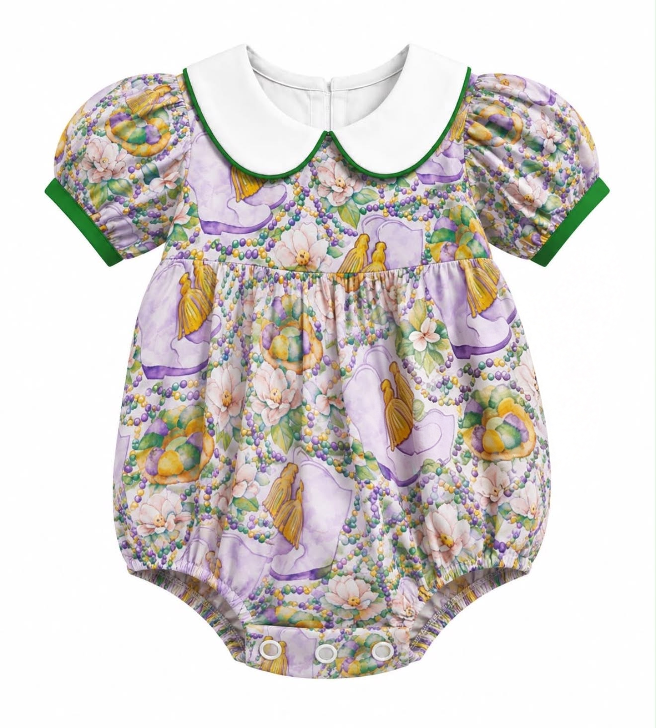 Preorder MOQ 5 pcs Each Style Mardi Gras Doll Collar Kids Matching Clothes 202609
