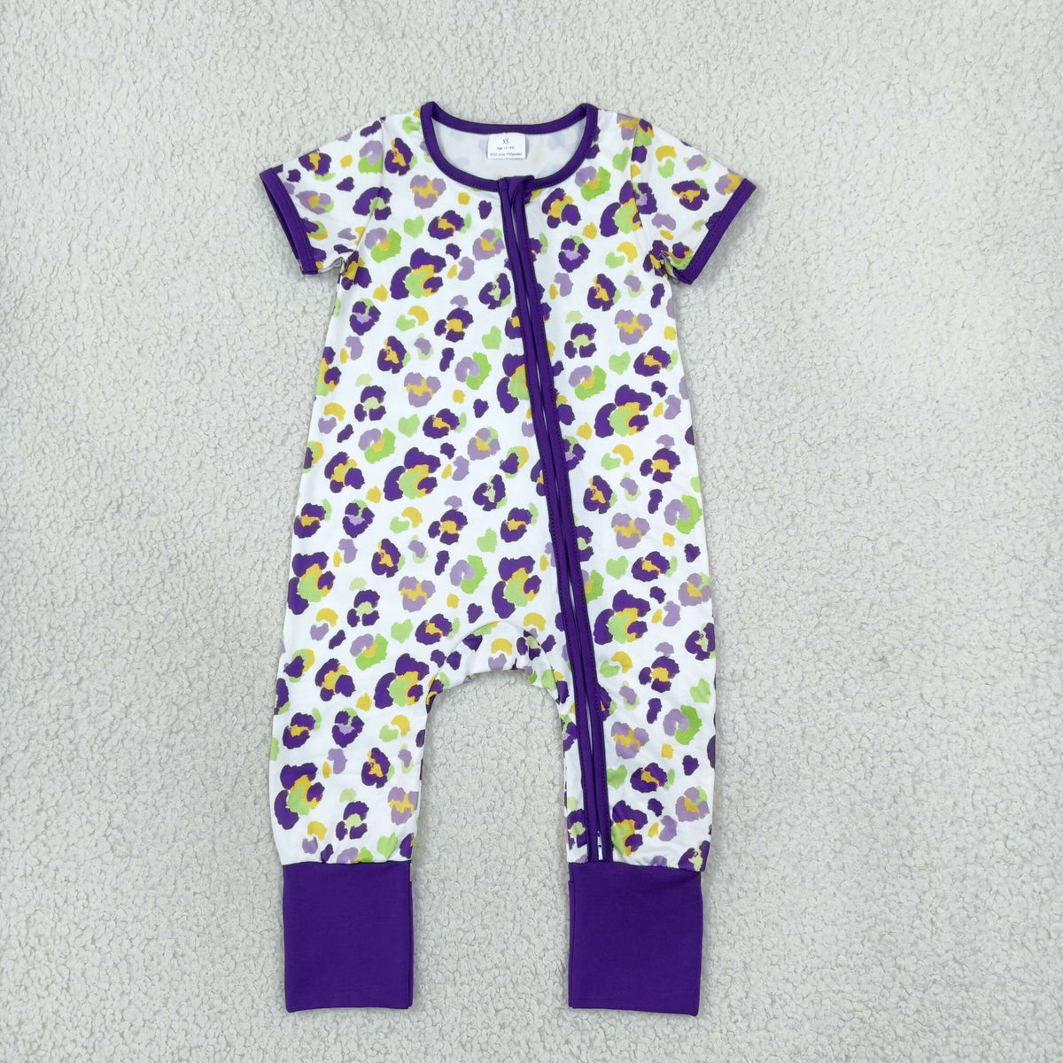 Each Style Mardi Gras Leopard Purple Kids Matching Clothes