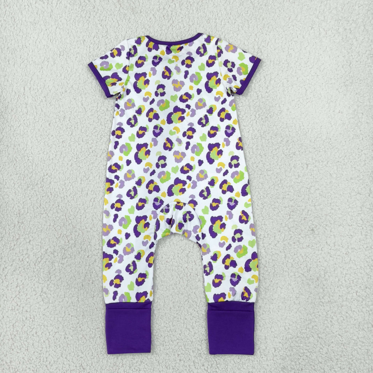 Each Style Mardi Gras Leopard Purple Kids Matching Clothes