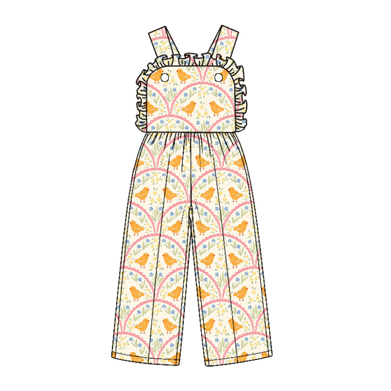 Preorder MOQ 5 pcs Each Style Chick Flower Orange Kids Matching Clothes
