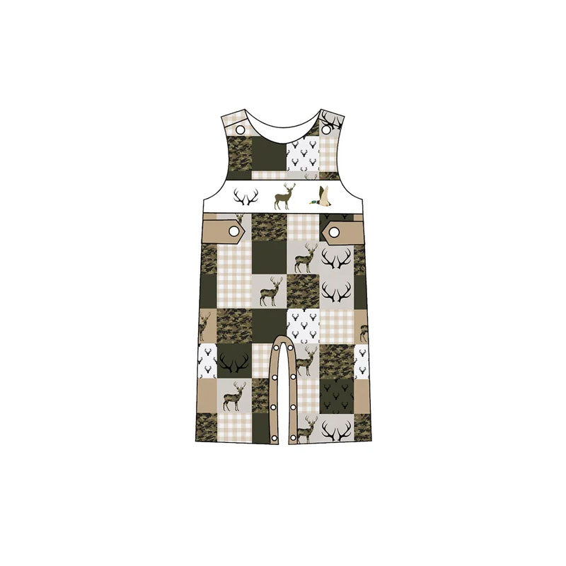 Preorder MOQ 5 pcs Each Style Hunting Camo Deer Plaid Kids Matching Clothes