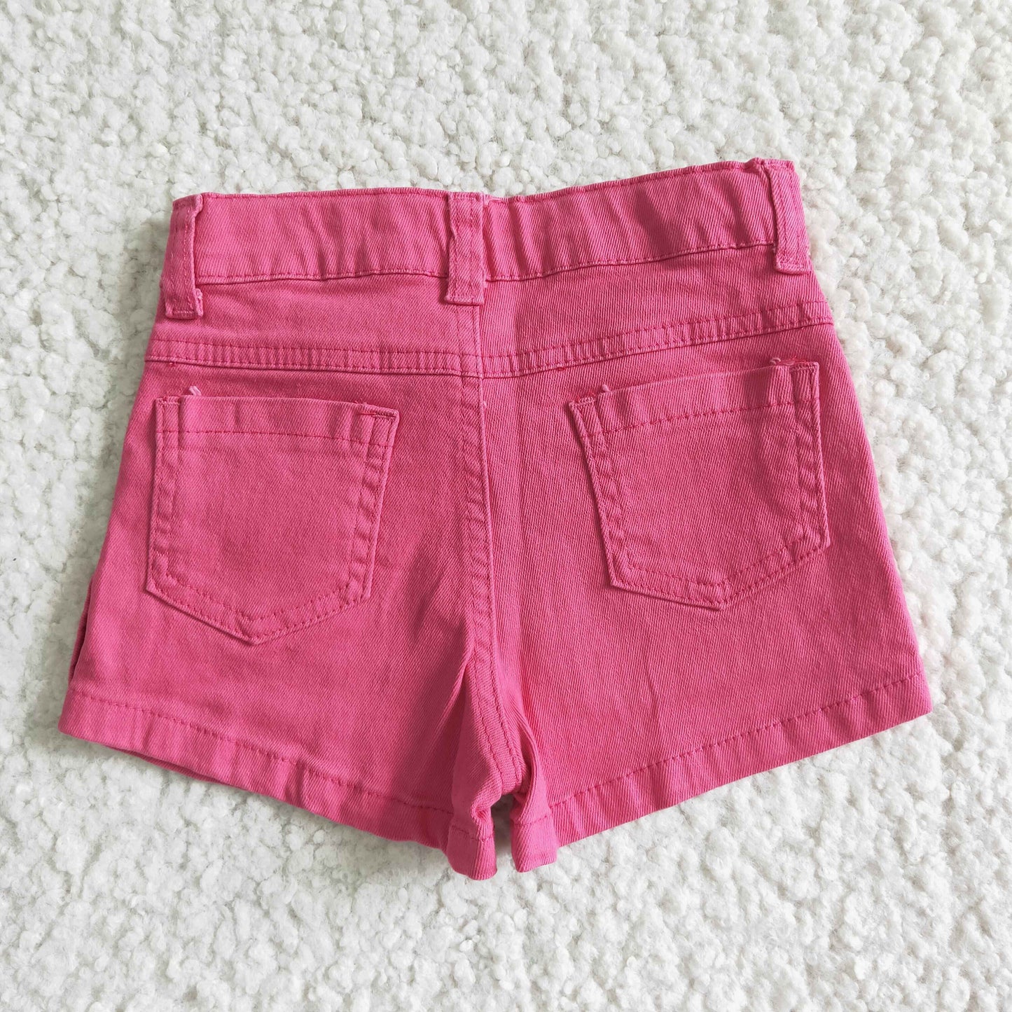 SS0013 Baby Girl Clothes Rose Red Ripped Denim Shorts RTS Free Shipping Over 2KG